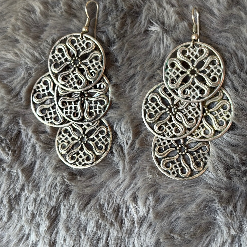 Silver Bohemian Style Earrings